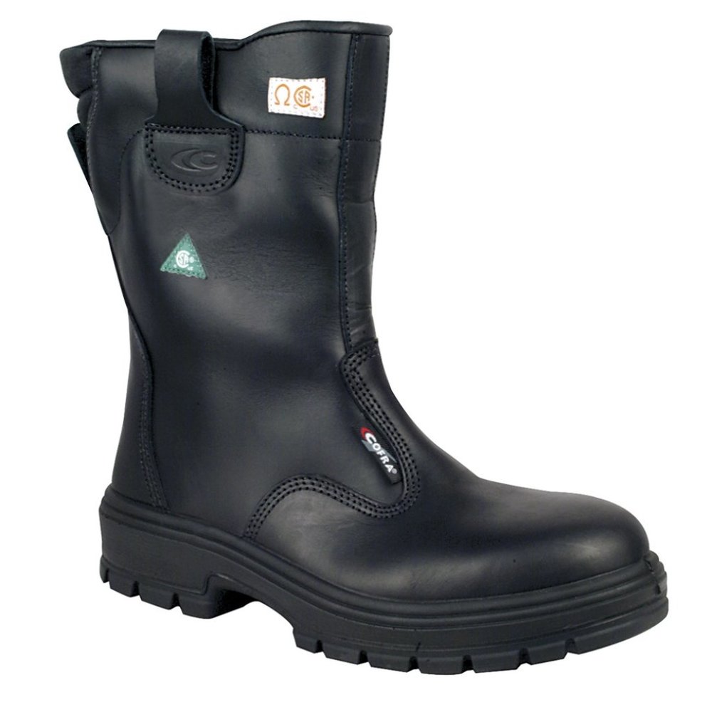 New mens Cofra GRIZZLY black leather safety boot